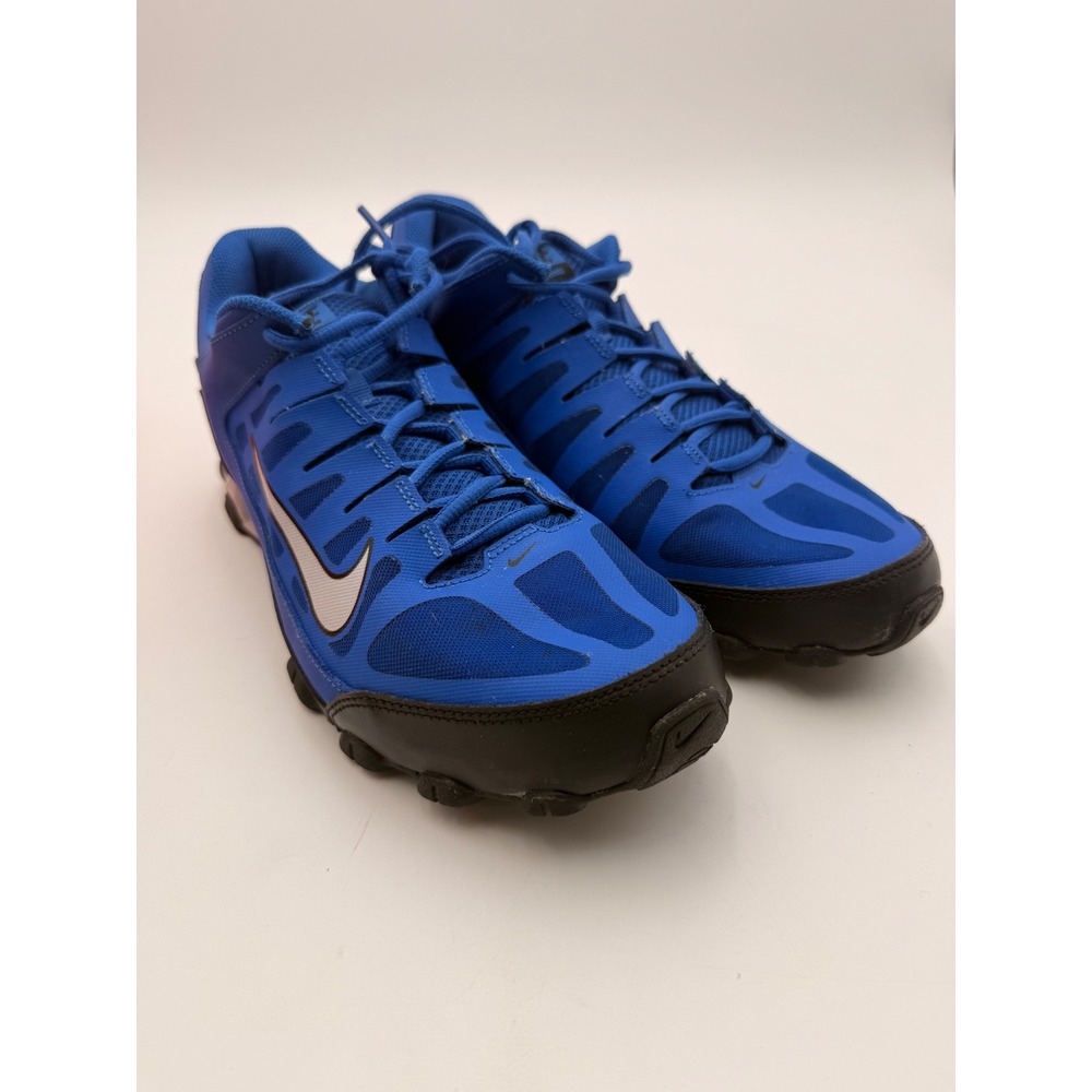 Nike Training Shoes Mens 11.5 Reax 8 TR Mesh Blue Black 621716-400 EUC